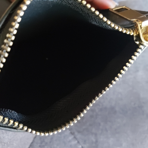 Marc New York black Andrew Marc Leather Coin Wallet Gold Keychain Bag - Picture 5 of 8